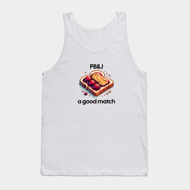 Peanut Butter And Jelly Toast Kawaii Breakfast Yummy Sandwich Vintage Yummy Tank Top by Flowering Away